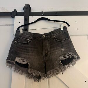 We The Free Black Denim Shorts sz 27